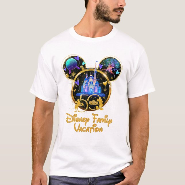 Mike Mouse Head Most Magic World Family Vacation T Shirt (Framsida)
