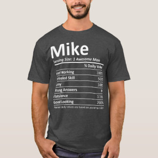 MIKE Nutrition Funny Birthday Personlig Namn T Shirt