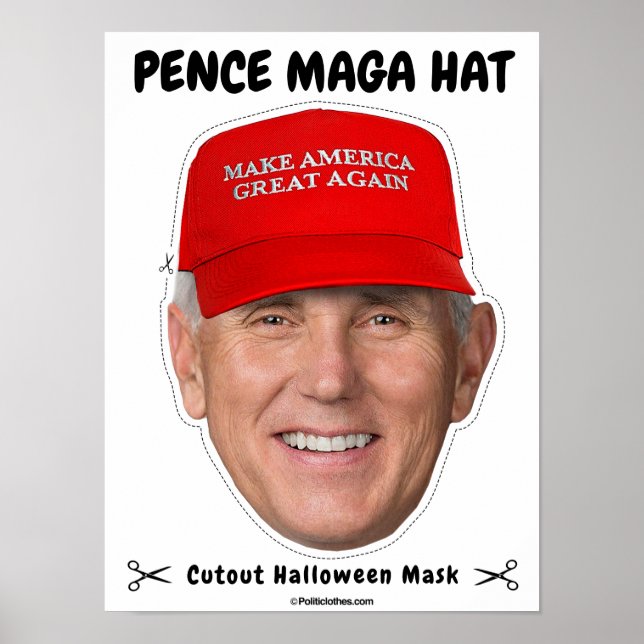 Mike Pence MAGA Hat Halloween Mask Poster (Framsidan)
