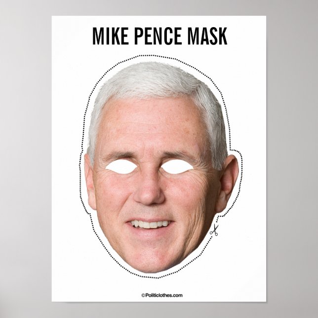Mike Pence Mask Cutout Poster (Framsidan)