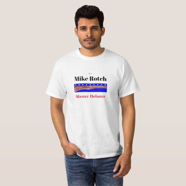 Mike Rotch Master Debater jul T Shirt (Hel framsida)