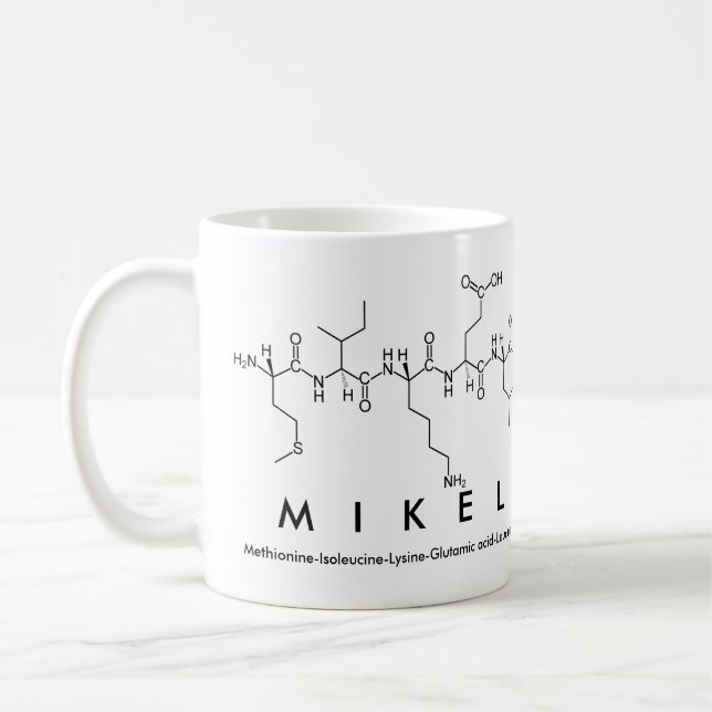 Mikel peptide namn mugg (Vänster)