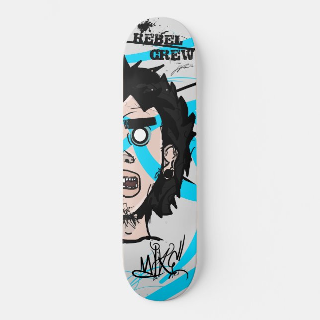 Mikes styrelse skateboard bräda 19,5 cm (Framsida)