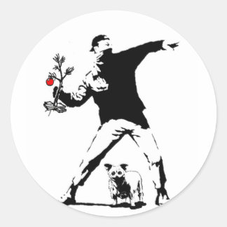 Mikey Julafton Runt Klistermärke