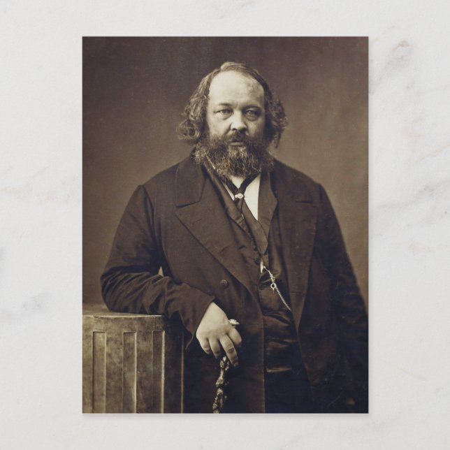 Mikhail Bakunin Russian Anarchist av Nadar Vykort (Framsida)