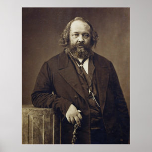 Mikhail Bakunin Russian Social Anarchist av Nadar Poster