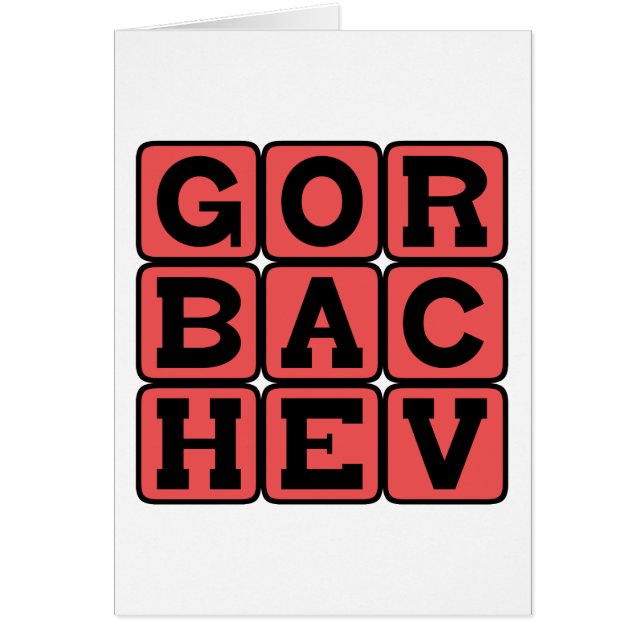 Mikhail Gorbachev rysk ledare Hälsningskort (Framsidan)