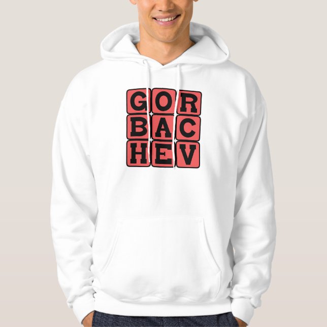 Mikhail Gorbatjov, rysk ledare Sweatshirt Med Luva (Framsida)