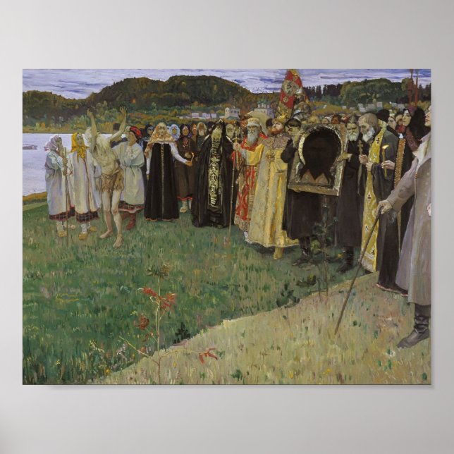 Mikhail Nesterov- Rus: Folkets sjö Poster (Framsidan)