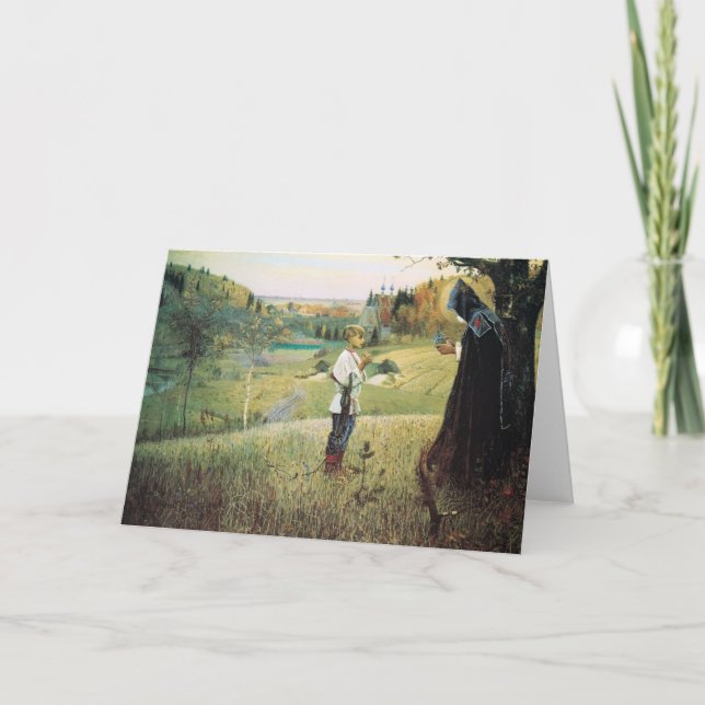 Mikhail Nesterov- vision av den unga Bartholomewen Kort (Framsida)