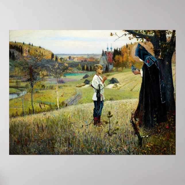 Mikhail Nesterov: Vision av Youth Bartholomew Poster (Framsidan)