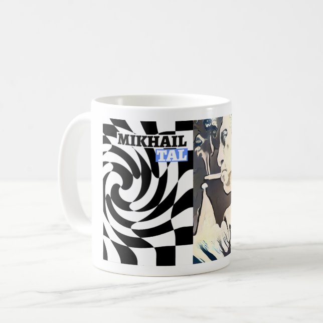 Mikhail Tal Chess Kaffemugg (Framsida vänster)