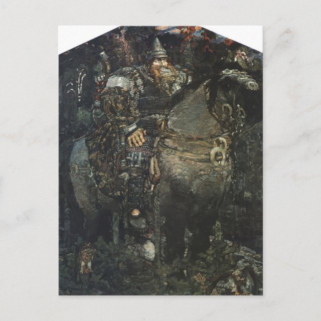 Mikhail Vrubel-Bogatyr Vykort (Framsida)