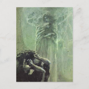 Mikhail Vrubel-Demon och Angel med Tamaras Soul Vykort