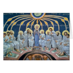 Mikhail Vrubel- nedstigning av den heliga anden p Hälsningskort