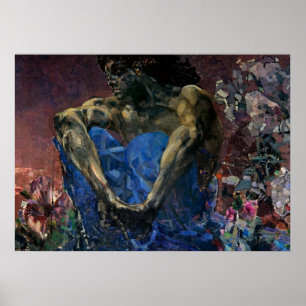 Mikhail Vrubel- placerad demon Poster