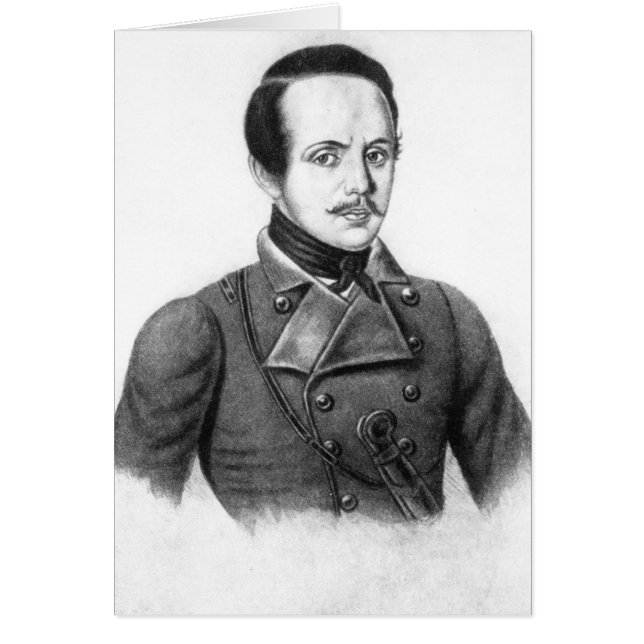 Mikhail Yuryevich Lermontov Hälsningskort (Framsidan)
