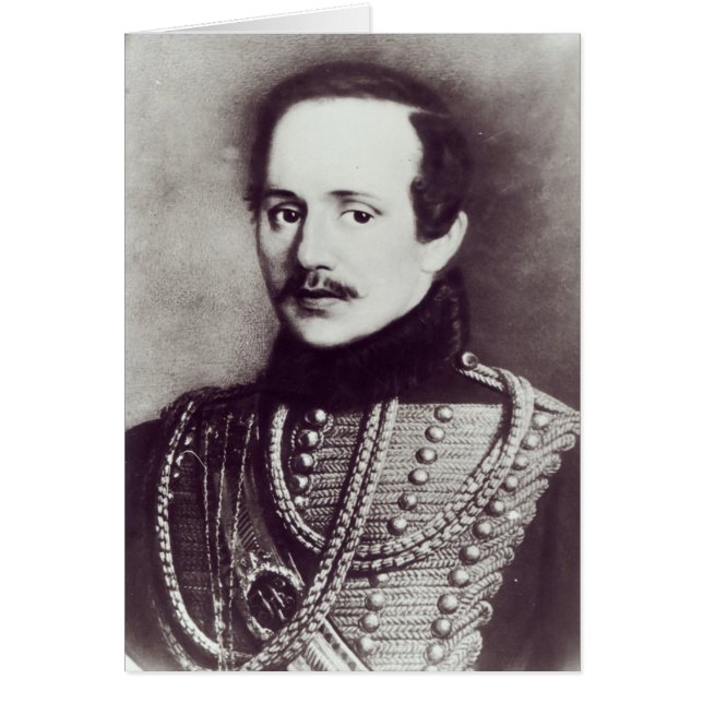 Mikhail Yuryevich Lermontov Hälsningskort (Framsidan)