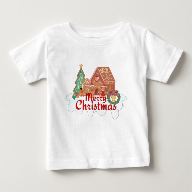 Mikitez gingerbreadhouse vintage gingerbröd t shirt (Framsida)