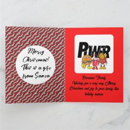 Mikitez redwhite candycane Christmasmönster Kort