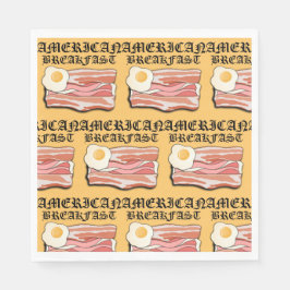 Mikitiez american frukost bacon ägo july picnic pappersservett