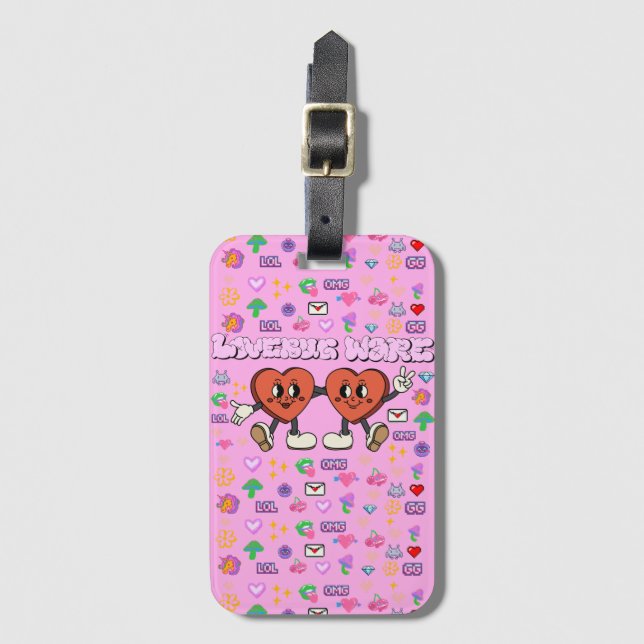 Mikitiez anpassningsbar valentine lustig lovebug s bagagebricka (Framsida vertikal)