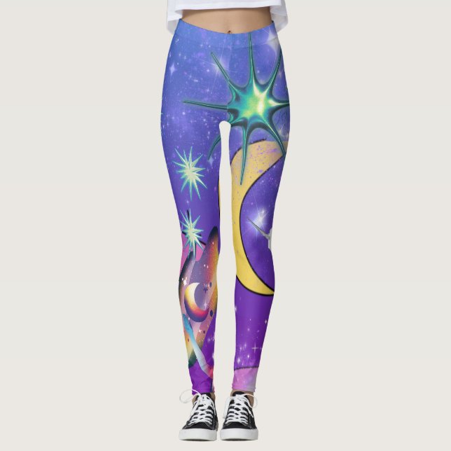 Mikitiez aquarius galaxy sommarglödande öl leggings (Framsida)