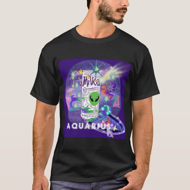 Mikitiez aquarius galaxy sommarglödryck t shirt (Framsida)