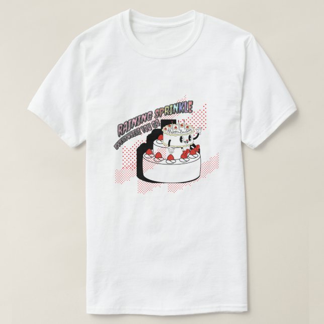 Mikitiez Birthday Celebratingsäsongssprinkkaka T Shirt (Design framsida)