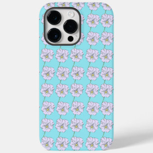 Mikitiez blå liten vit blomma mönster