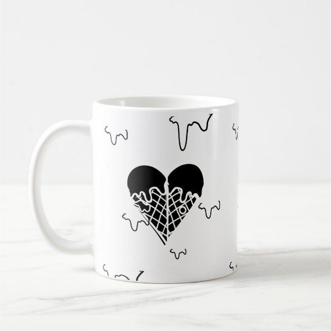 Mikitiez Blackeart cookiesandkräm glass Kaffemugg (Vänster)