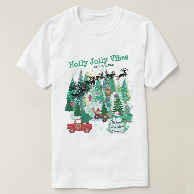 Mikitiez Classic christmastree green T Shirt (Design framsida)