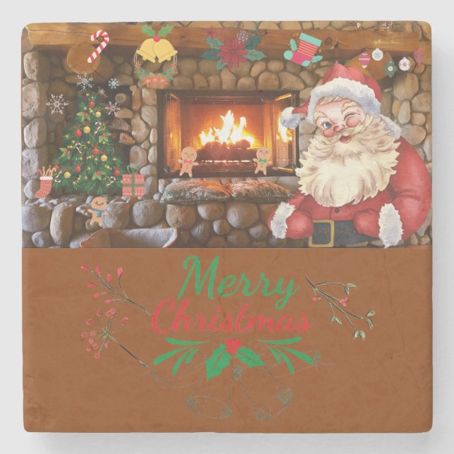 Mikitiez Classicwhitechristmas light jollyholly Stenunderlägg (Framsidan)