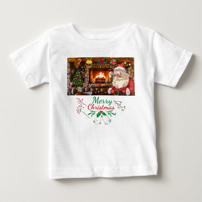 Mikitiez Classicwhitechristmas light jollyholly T Shirt (Framsida)