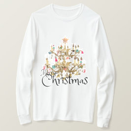 Mikitiez Classicwhitechristmas light jollyholly T Shirt