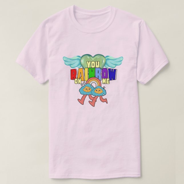 Mikitiez cupid söta regnbågskombinationer t shirt (Design framsida)