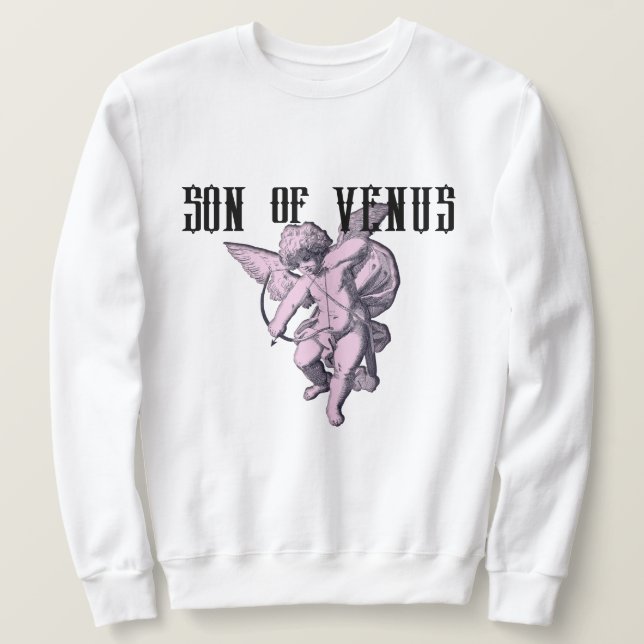 Mikitiez cupid valentine vinkel regnbåge kärlek ve lång ärmad tröja (Design framsida)