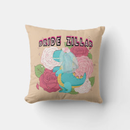 Mikitiez dinosaur bride bröllop-pannan kudde