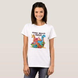 Mikitiez dinosaur bride bröllop-pannan t shirt