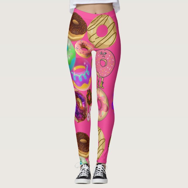Mikitiez donut picnic america pridemonth OS Leggings (Framsida)