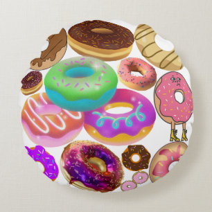 Mikitiez donut picnic america pridemonth OS Rund Kudde