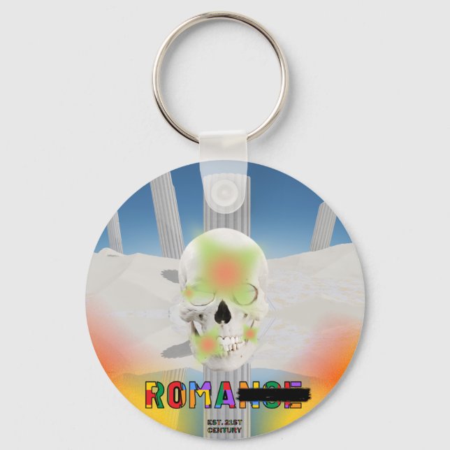 Mikitiez dreamer head tatto rainbow ro stro Ro Nyckelring (Framsida)