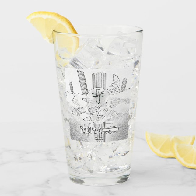 Mikitiez dreamer skalltatus mot regnbåge ro sten glaskopp (Framsida Ice)