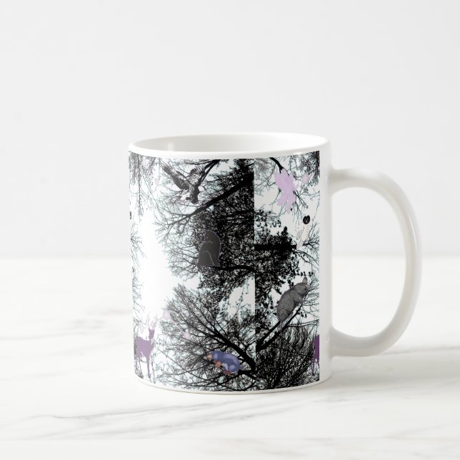 Mikitiez fairy magic träd-skogsmassan uggla kaffemugg (Höger)