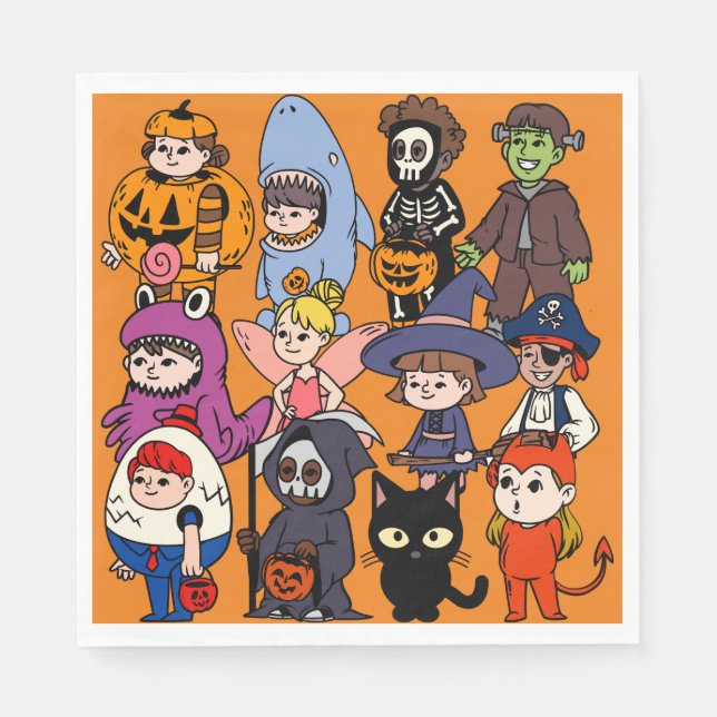 Mikitiez fairy shark grimreaper frankenstei pappersservett (Framsidan)