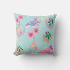 Mikitiez fairy vinklare blå himmel candy poppy kär kudde