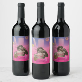 Mikitiez February valentine par roman fransk Vinflaska Etikett