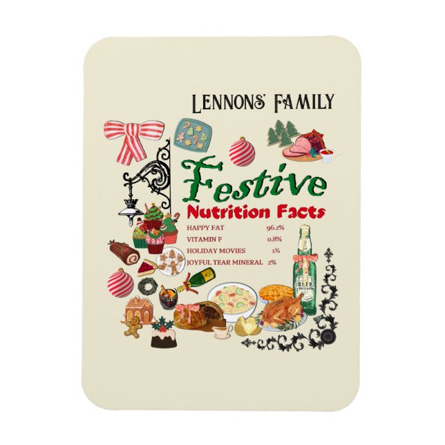 Mikitiez festivechristmas recipe baking holiday magnet (Vertikal)