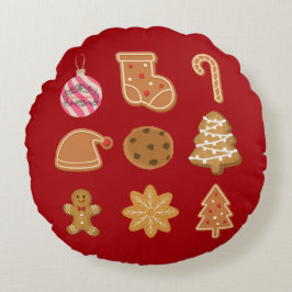 Mikitiez gingerbread christmascookiesandmilk santa rund kudde