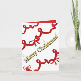 Mikitiez gothmas ribbon redwhite candycane x'mas helgkort